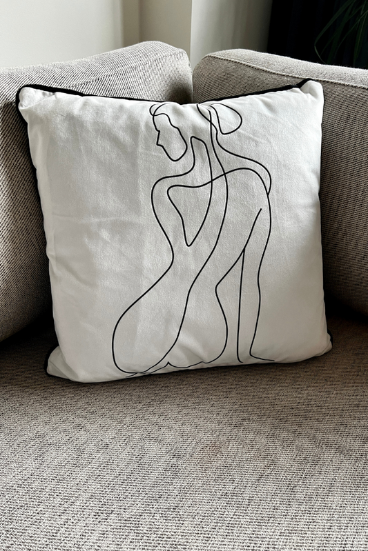 Velvet Sitting Woman Cushion