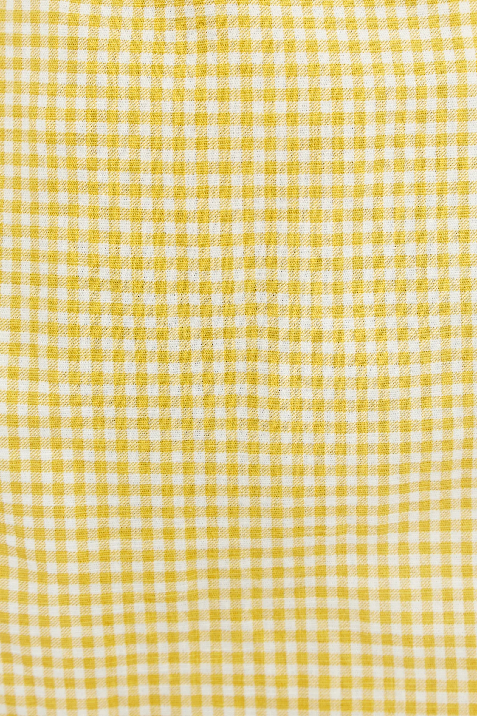 Louche Dylan Summer Gingham Mini Skirt In Yellow