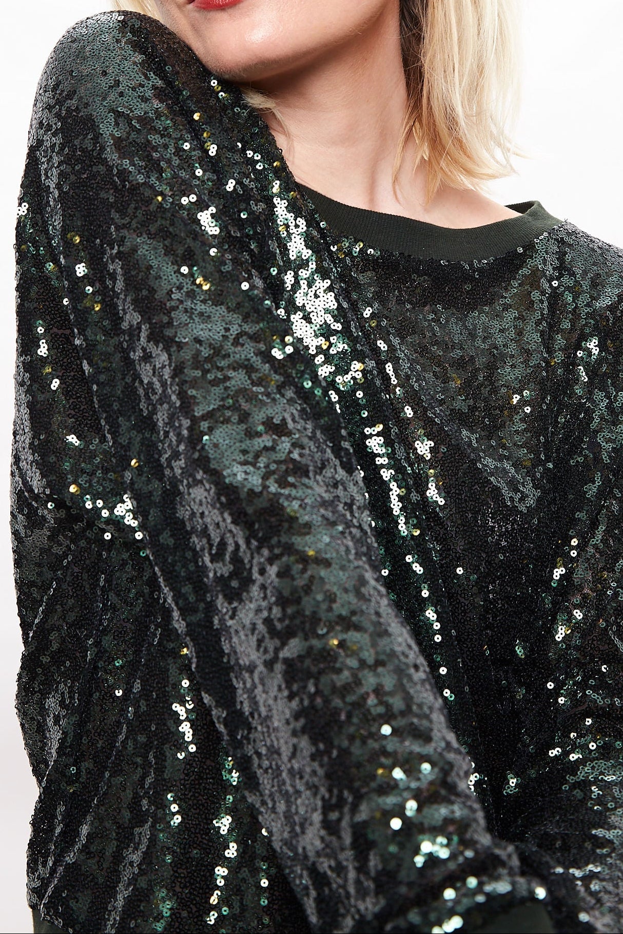Louche Ulla Sequin Sweatshirt - Green - Detail 2