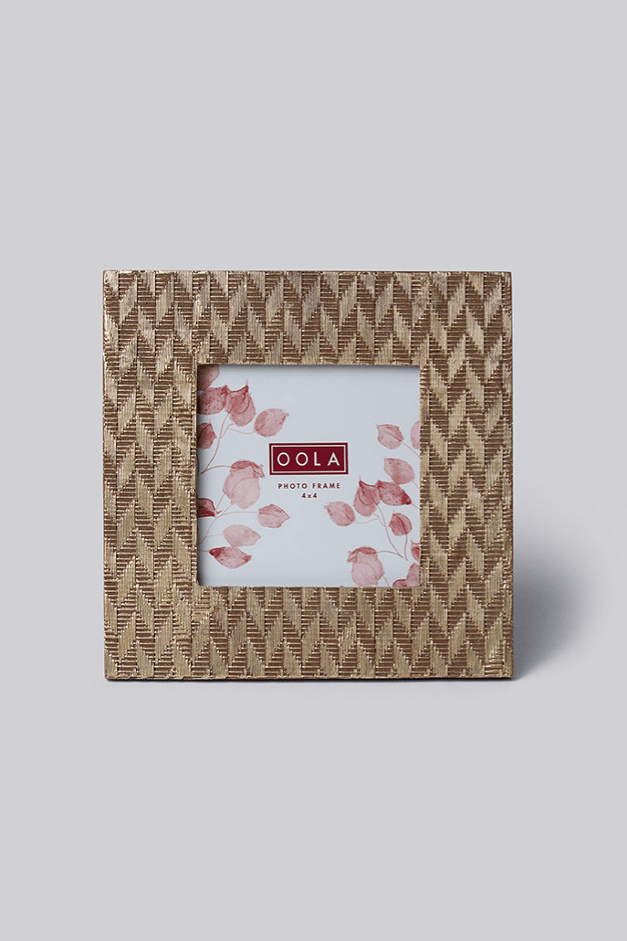 Square Rose Gold Deco Photo Frame - Styled