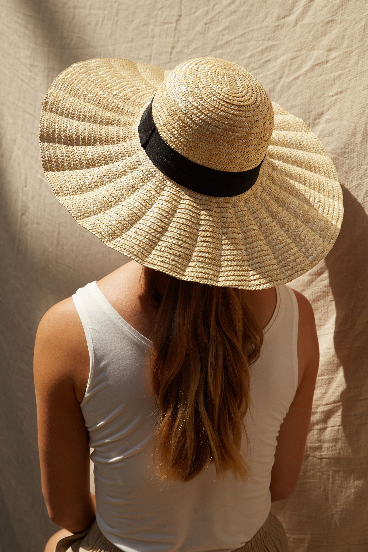Wave Wide Brimmed Straw Hat