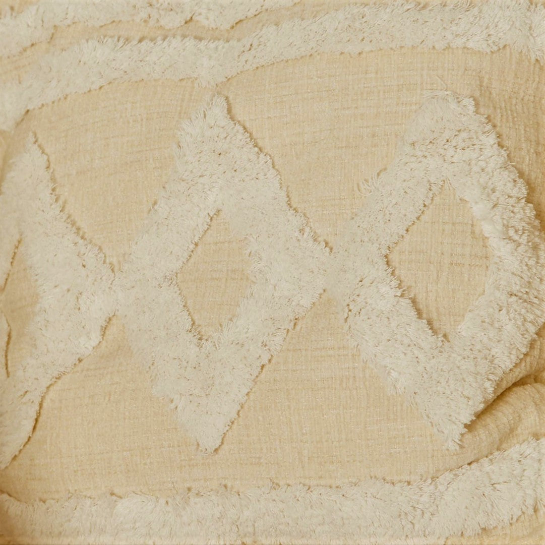 Ruffle Cushion - Diamond - Fabric & Print Detail