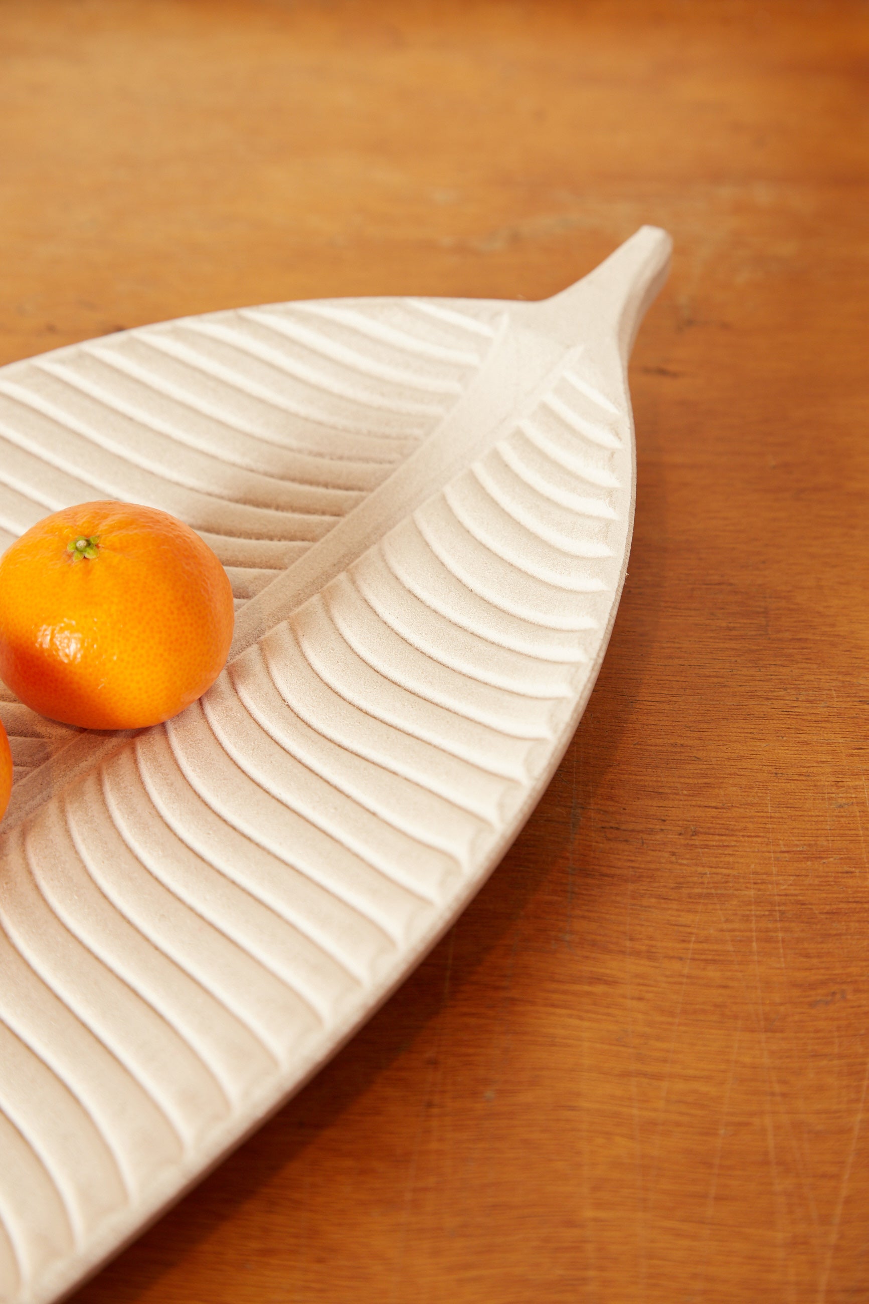 White Leaf Tray - Styled
