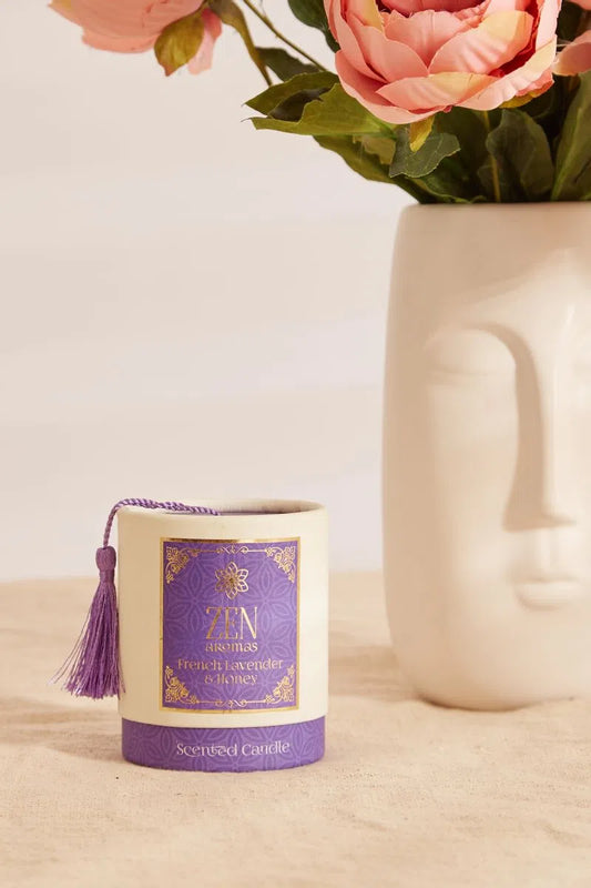 French Lavender and Honey Scented Zen Candle