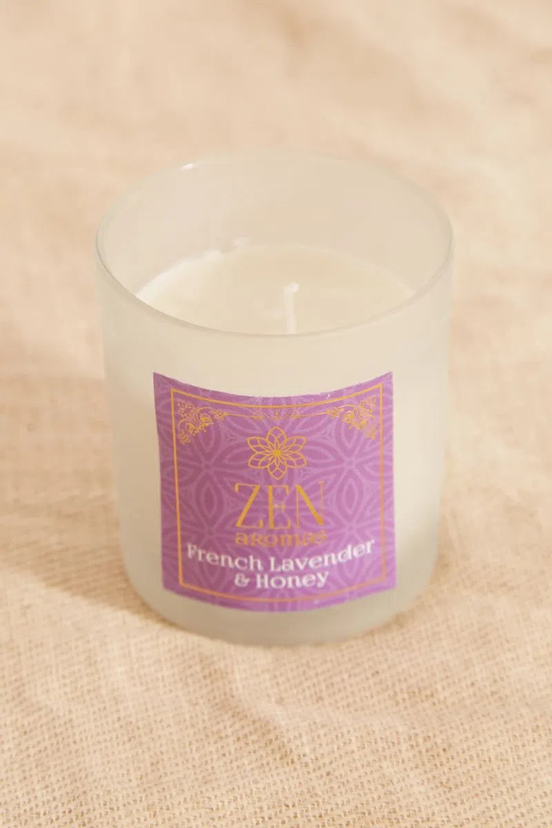 French Lavender and Honey Scented Zen Candle