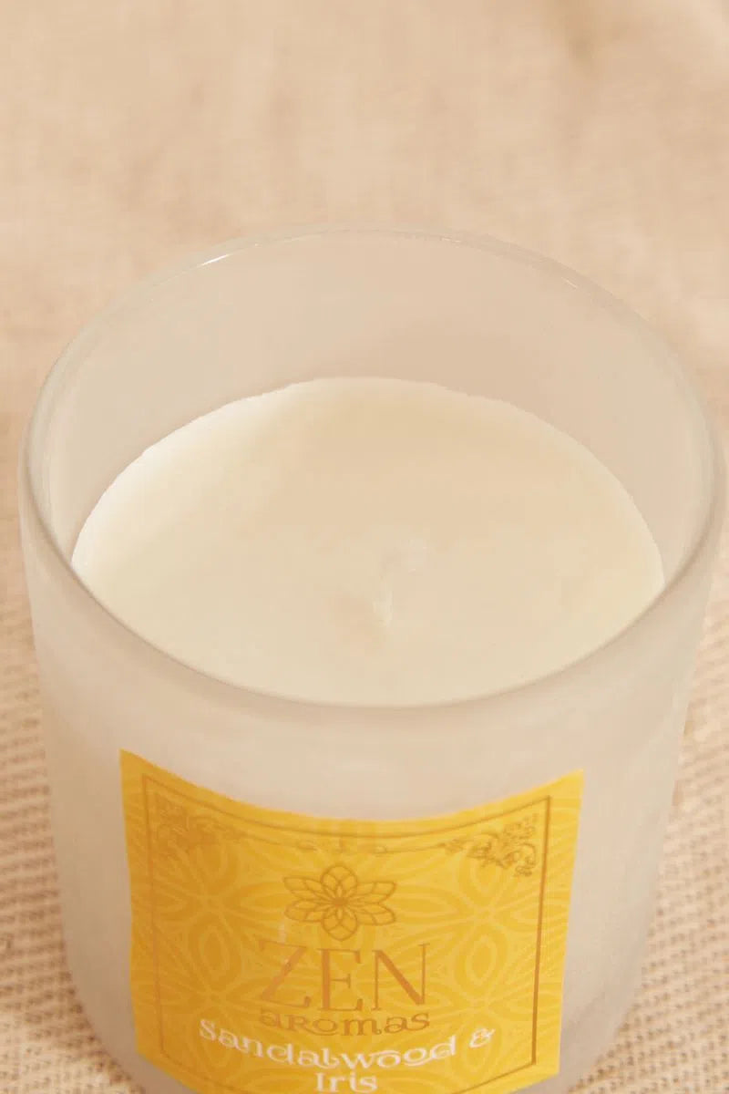 Sandalwood and Iris Scented Zen Candle