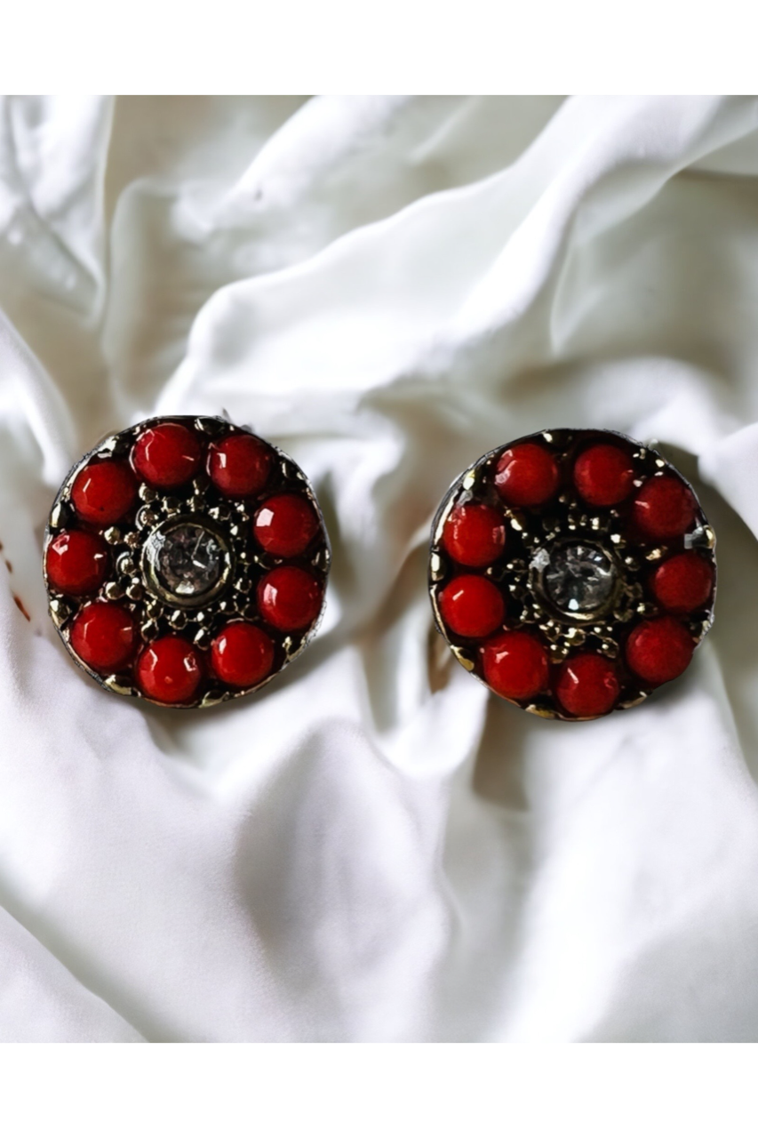 Coral Stud Earrings
