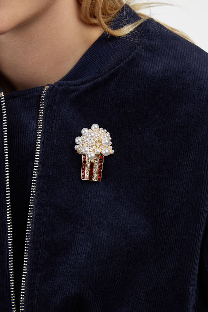Gala Popcorn Brooch - Styled
