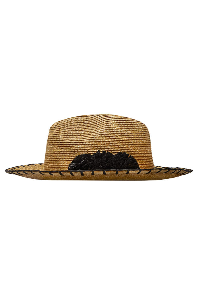 Louche Kia Straw Trilby Hat - Detail 2