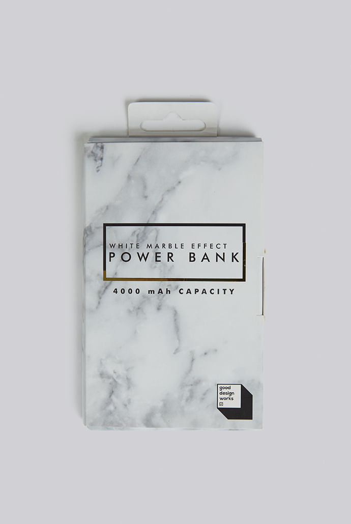 Marble Power Bank - White