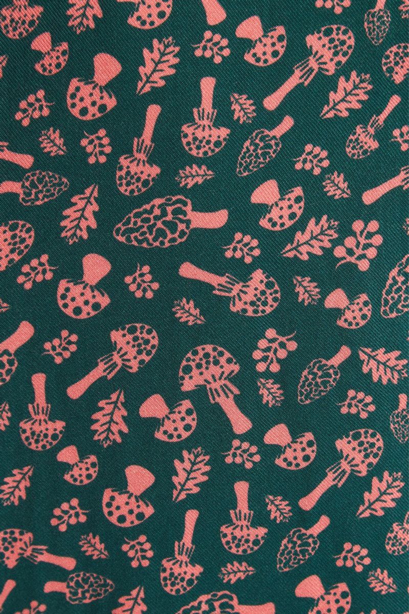 Louche Minna Mushroom Magic Print V Neck Midi Dress