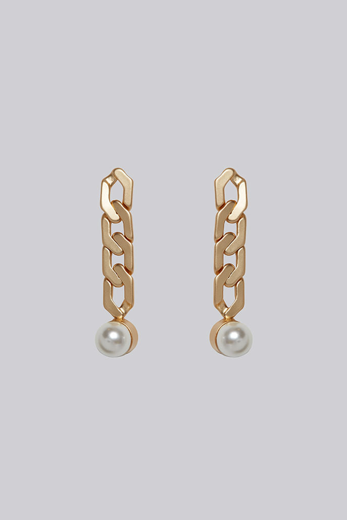 Louche Shem Pearl Drop Earring - Styled