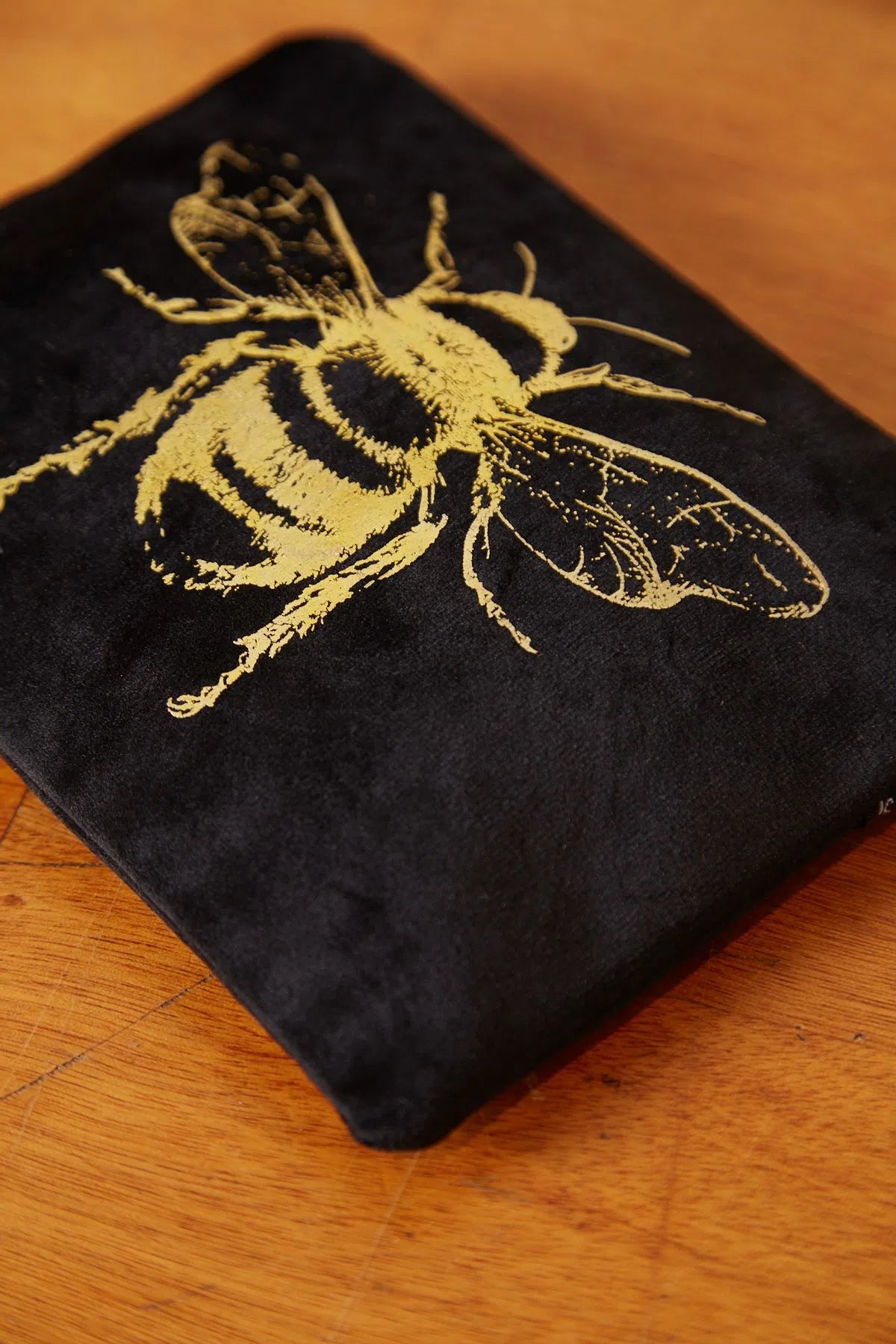 Single Gold Bee Velvet Make Up Bag