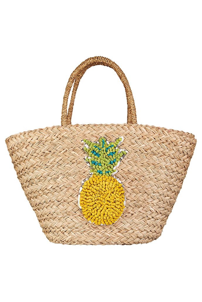 Louche Tilde Straw Bag With Pineapple - Detail 4