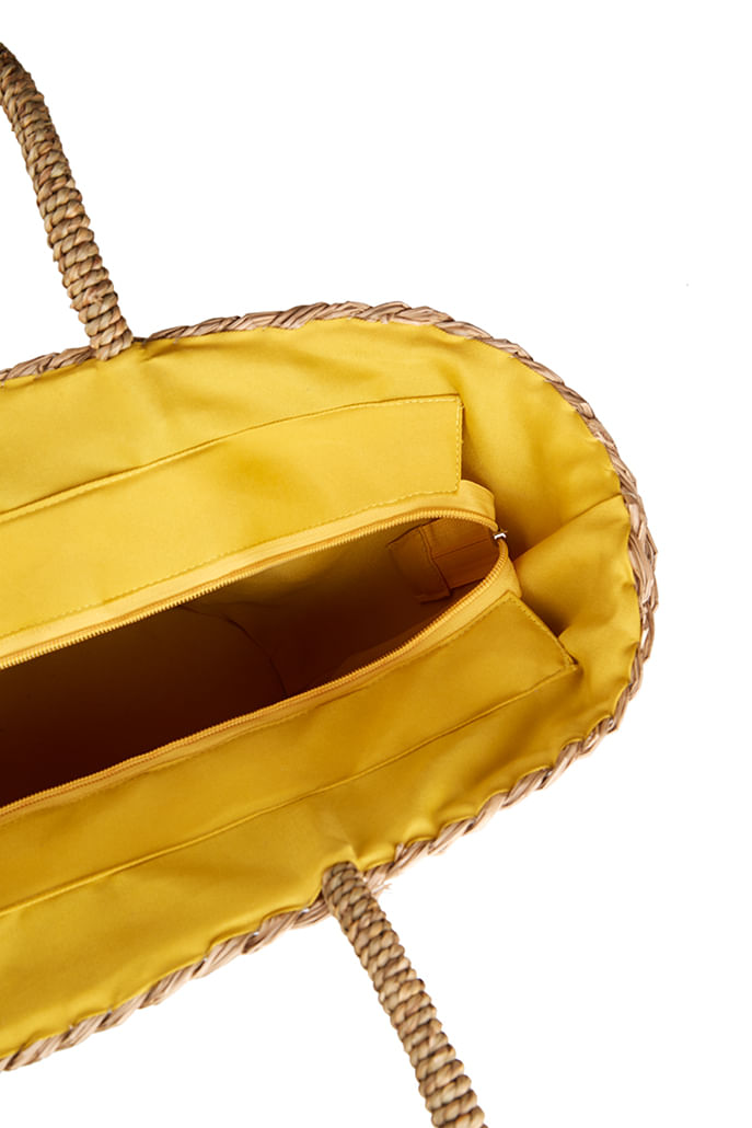 Louche Tilde Straw Bag With Pineapple - Detail 1