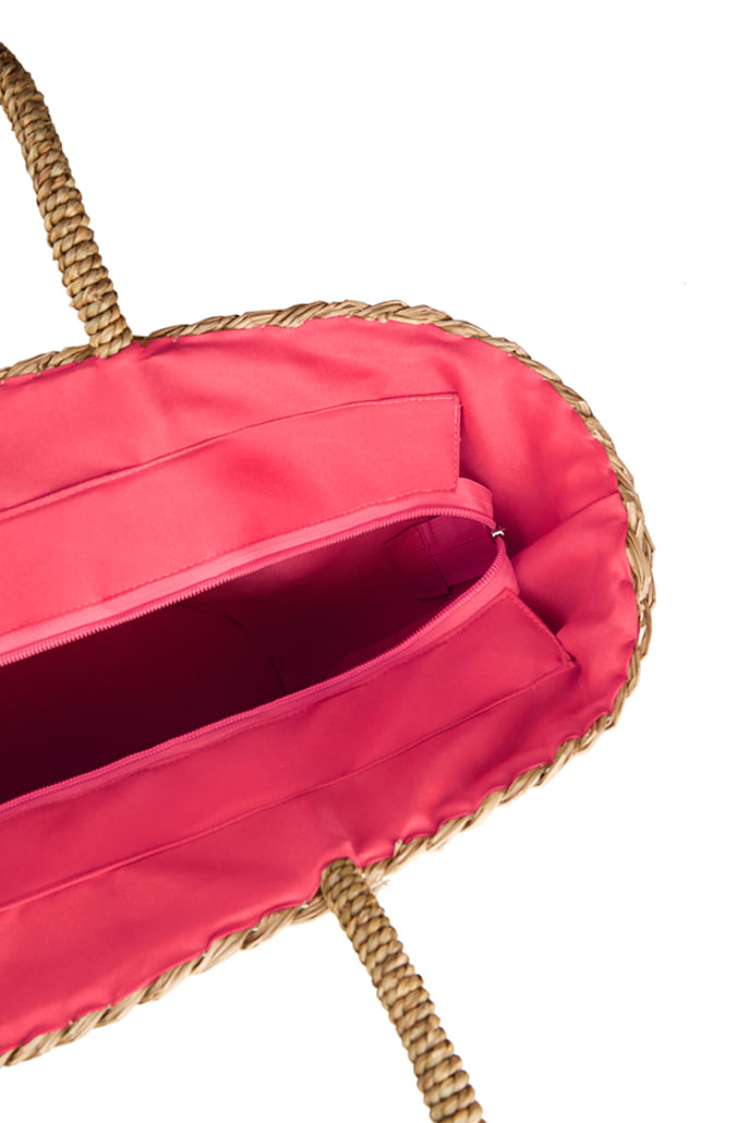 Louche Winnie Straw Bag With Watermelon - Detail 1