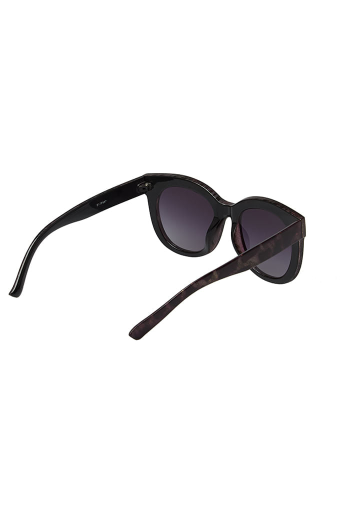 Louche Zabi Glitter Tortoise Shell Sunglasses Purple - Detail 2